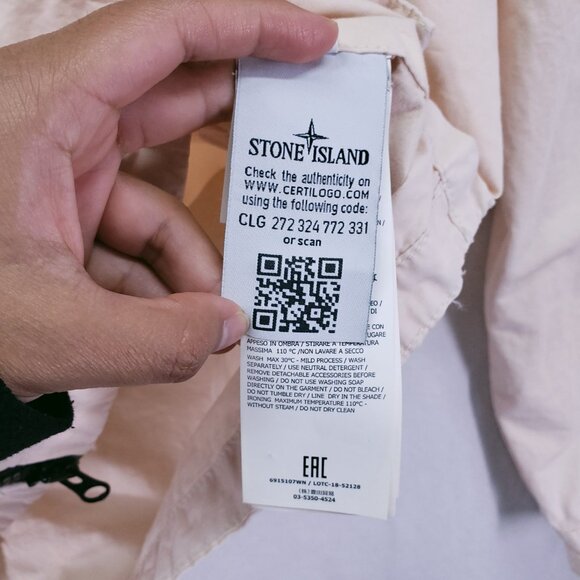 Stone Island Cream Dyed Zip Up Collar Shirt Jacket With Chest Pockets Size XL - Picture 4 of 16